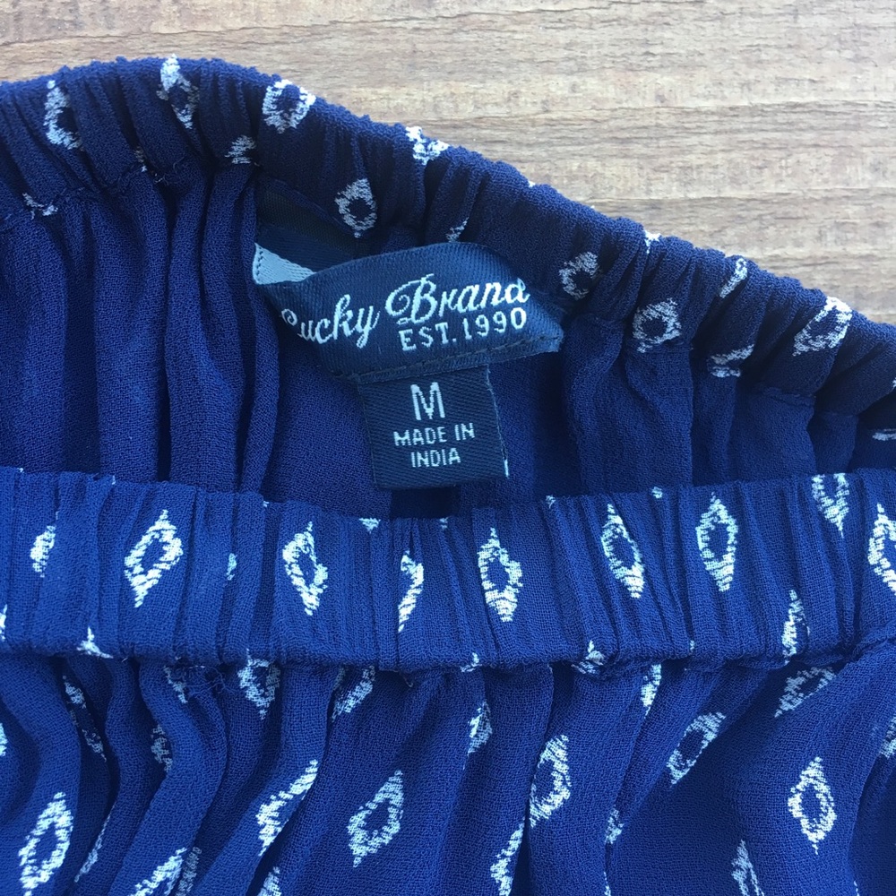 Lucky brand off the shoulder navy shirt - Picture 8 of 8